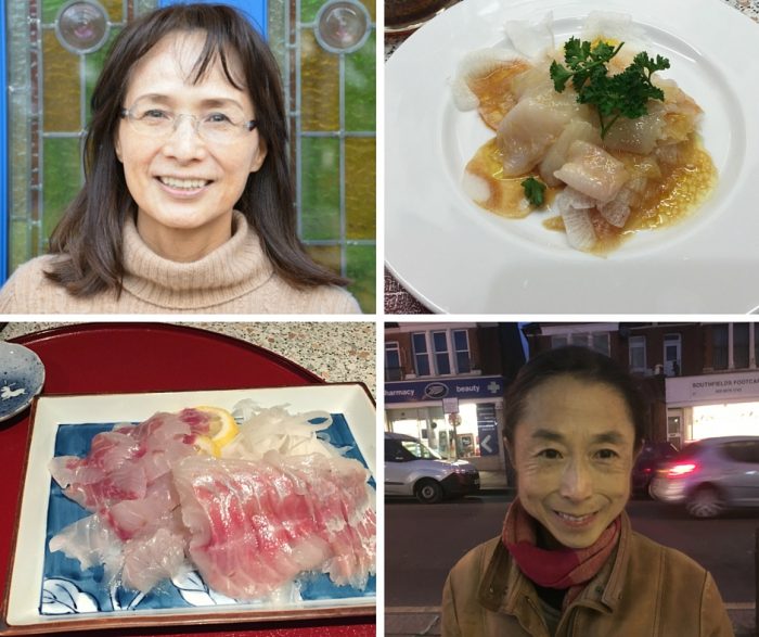 Mizue and Yuki make fabulous sashimi with Faircatch fish.