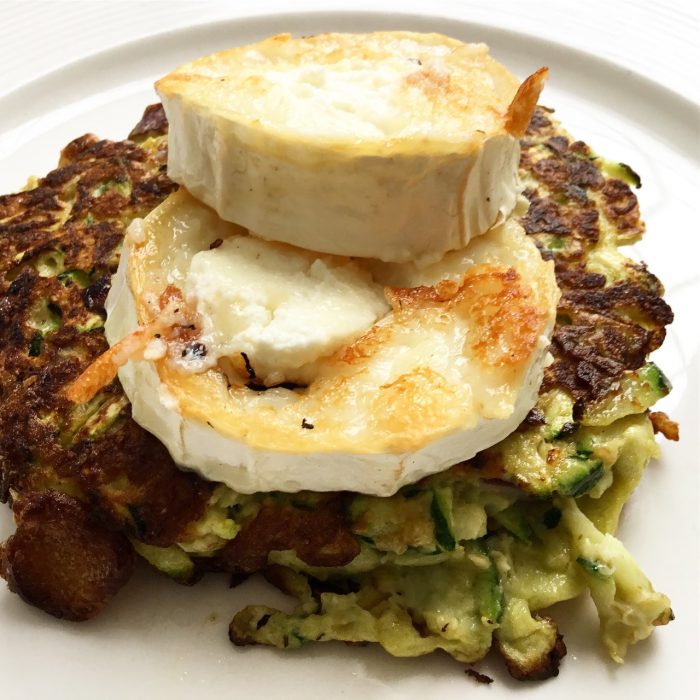 Courgette Fritters with Goat’s Cheese