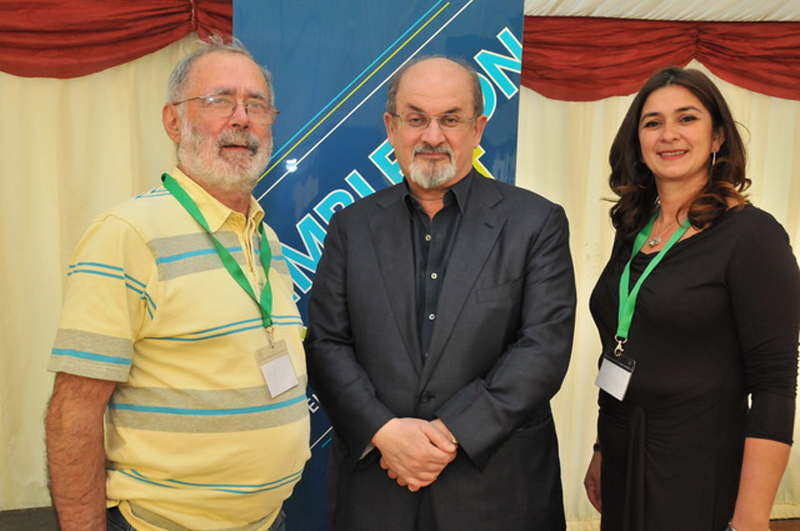 Fiona Wimbledon Bookfest Tony Kane aAuthor Salman Rushdie