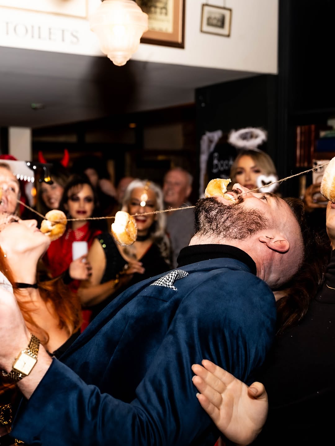 Games at Lady Wimbledon's Halloween party