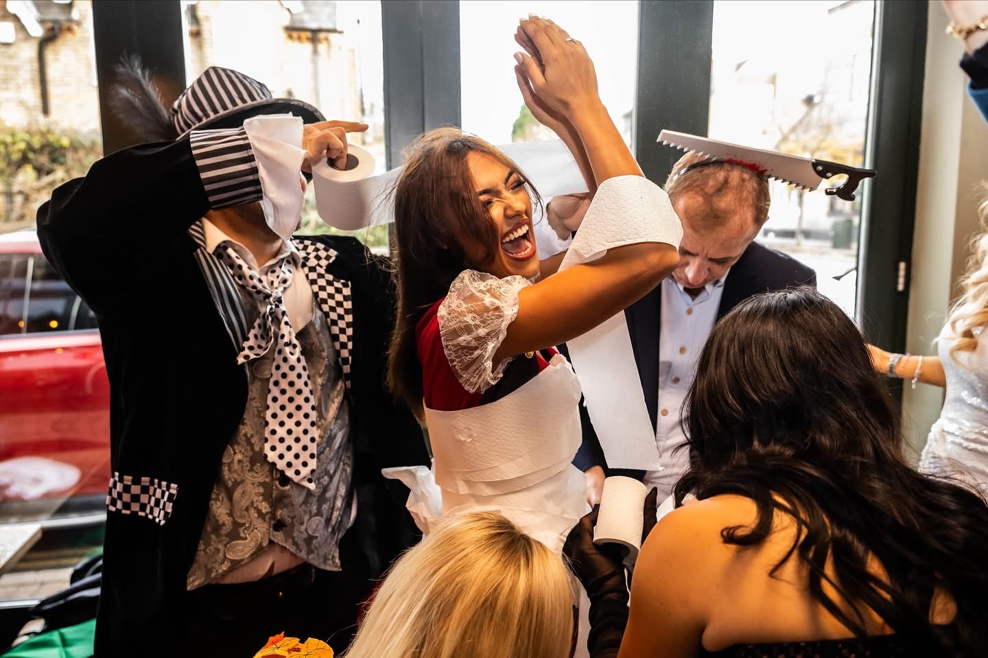 Guests at Lady Wimbledon's Halloween Party